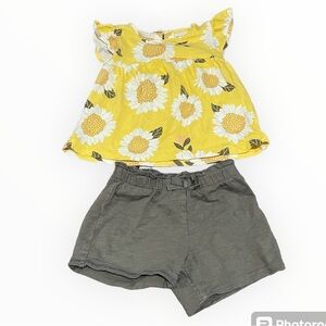 Sunflower shirt and short set | 2T